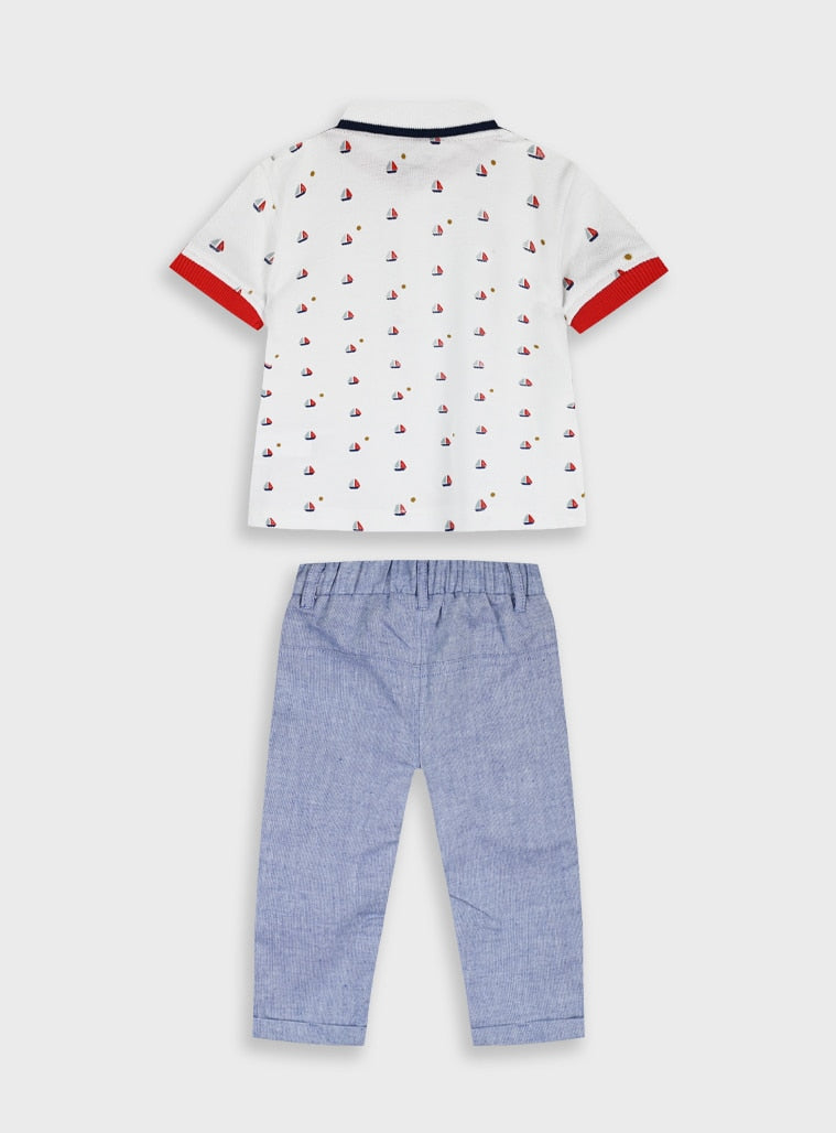 Blue Infant Set(Blouse,Pants) for Boys