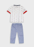 Blue Infant Set(Blouse,Pants) for Boys