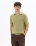 Celio Regular Fit 100% Cotton Knit Polo Shirt - Green