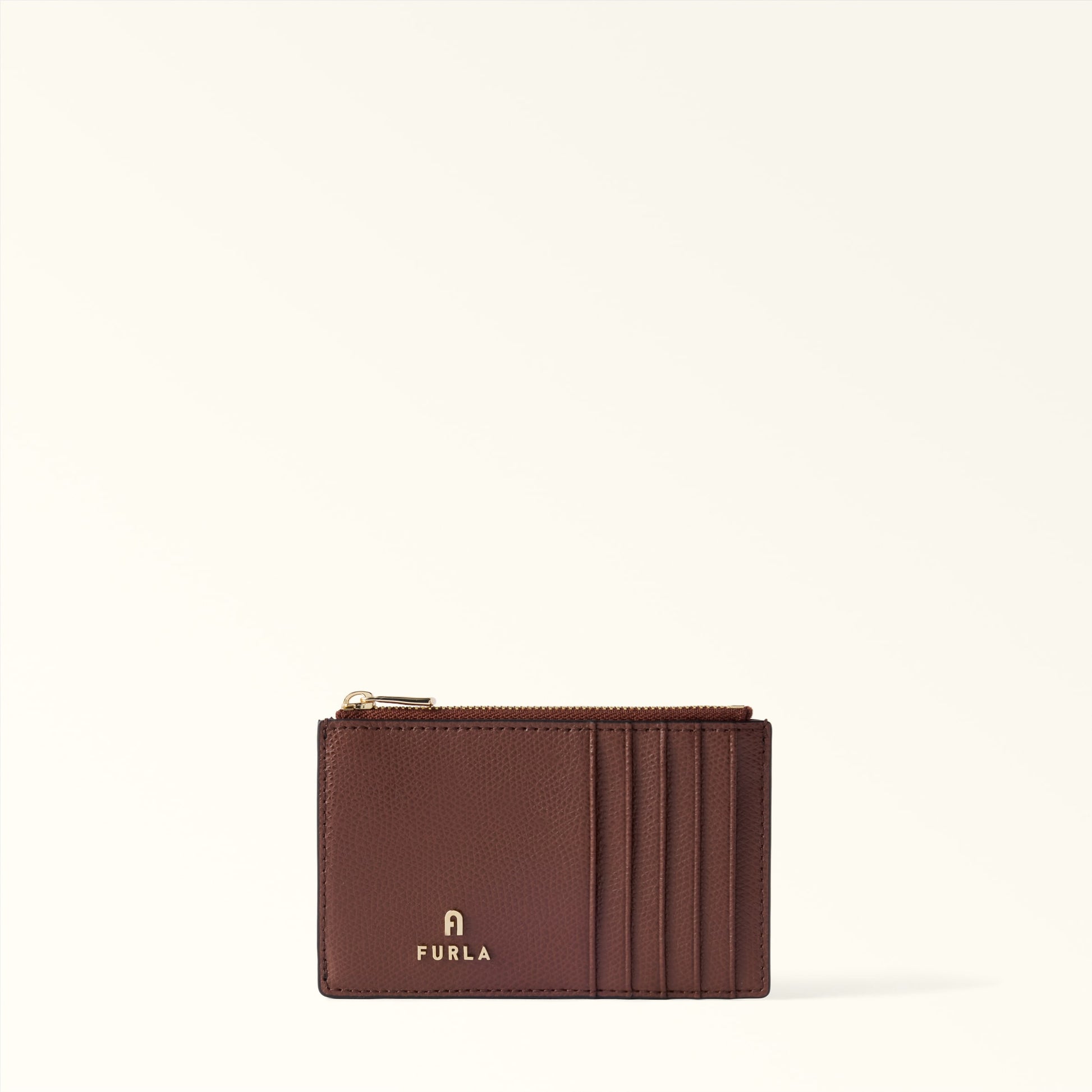 Furla Camelia M Zipped Card Case in Brown - Wallets 