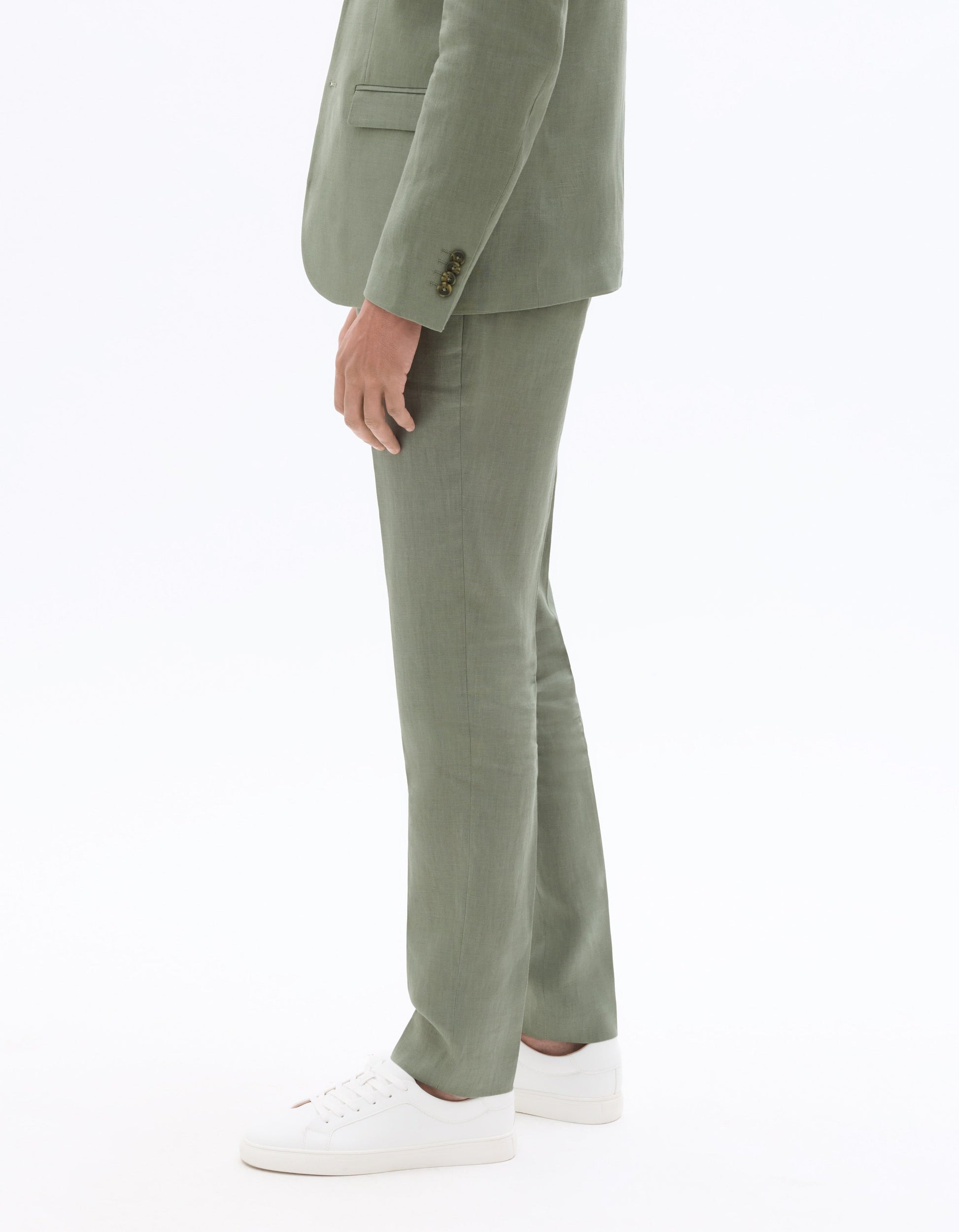 Slim-fit 100% Linen Suit Pants Celio