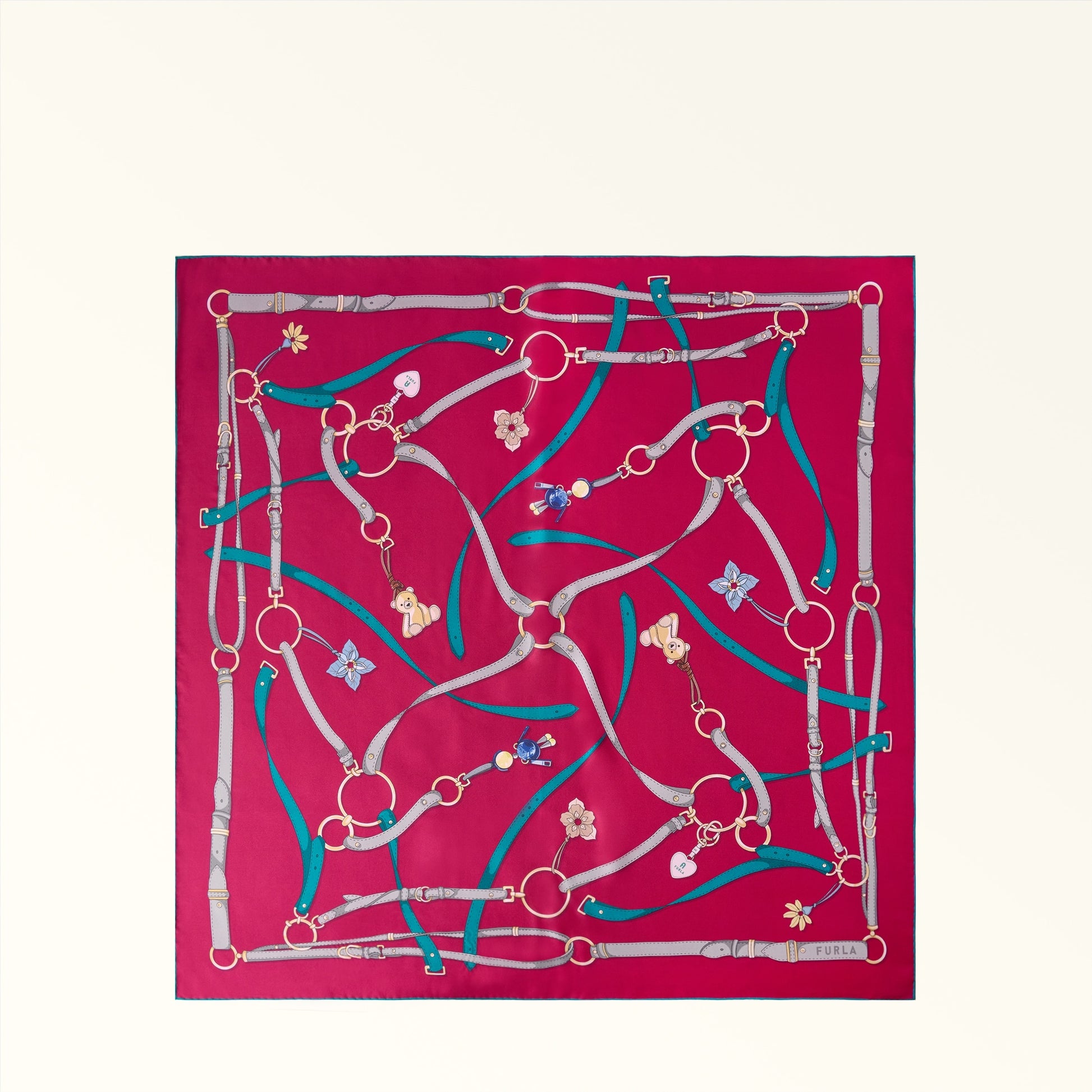 Furla Tortona Carre' 90X90 in Pink - Scarves 