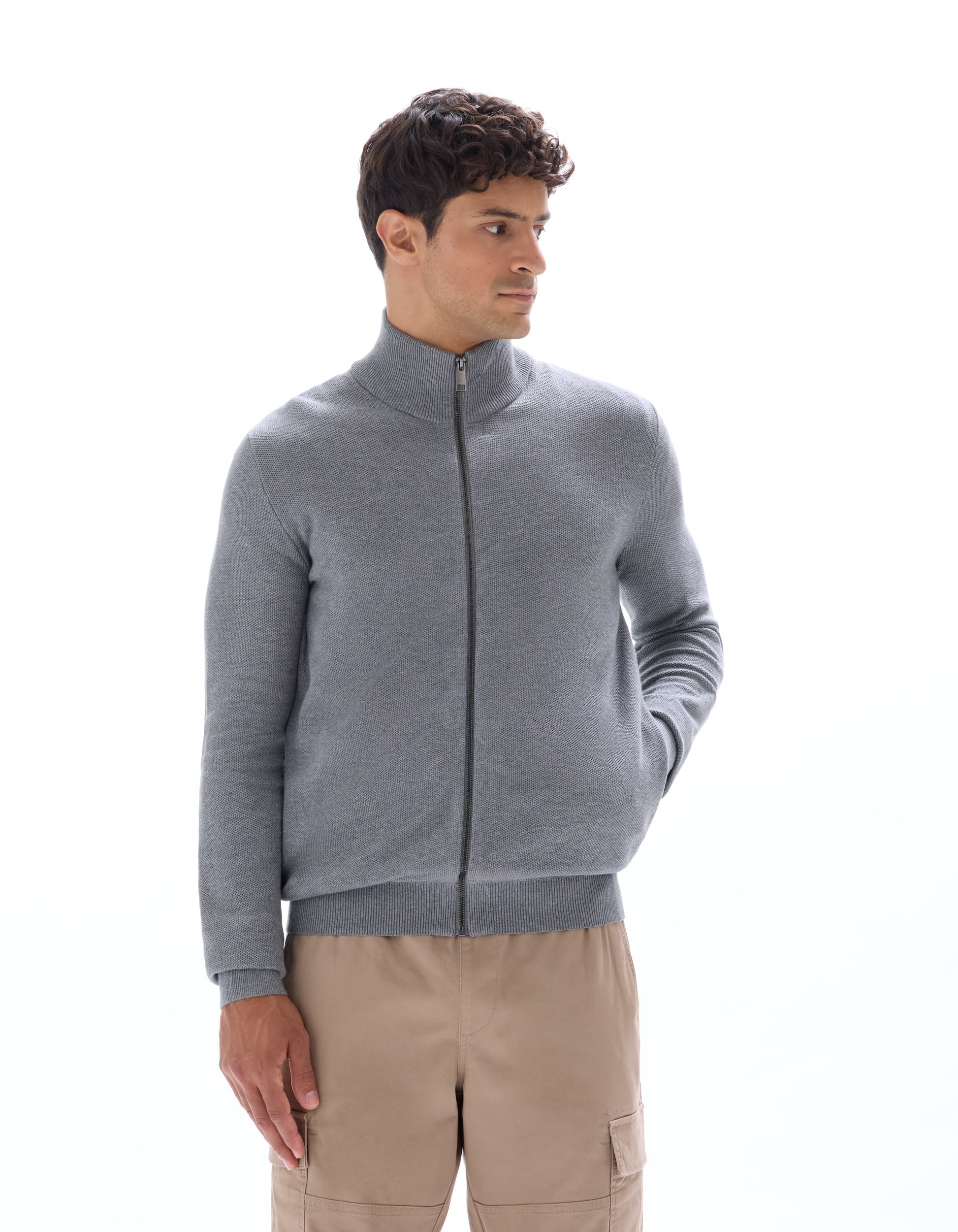 Mid Grey Cardigan - Celio Lebanon