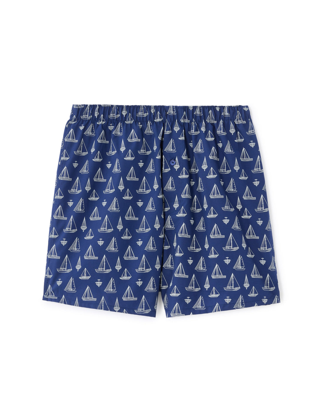 Blue 100% Cotton Nautical Boat Print T-shirt and Shorts Pajama Set Celio