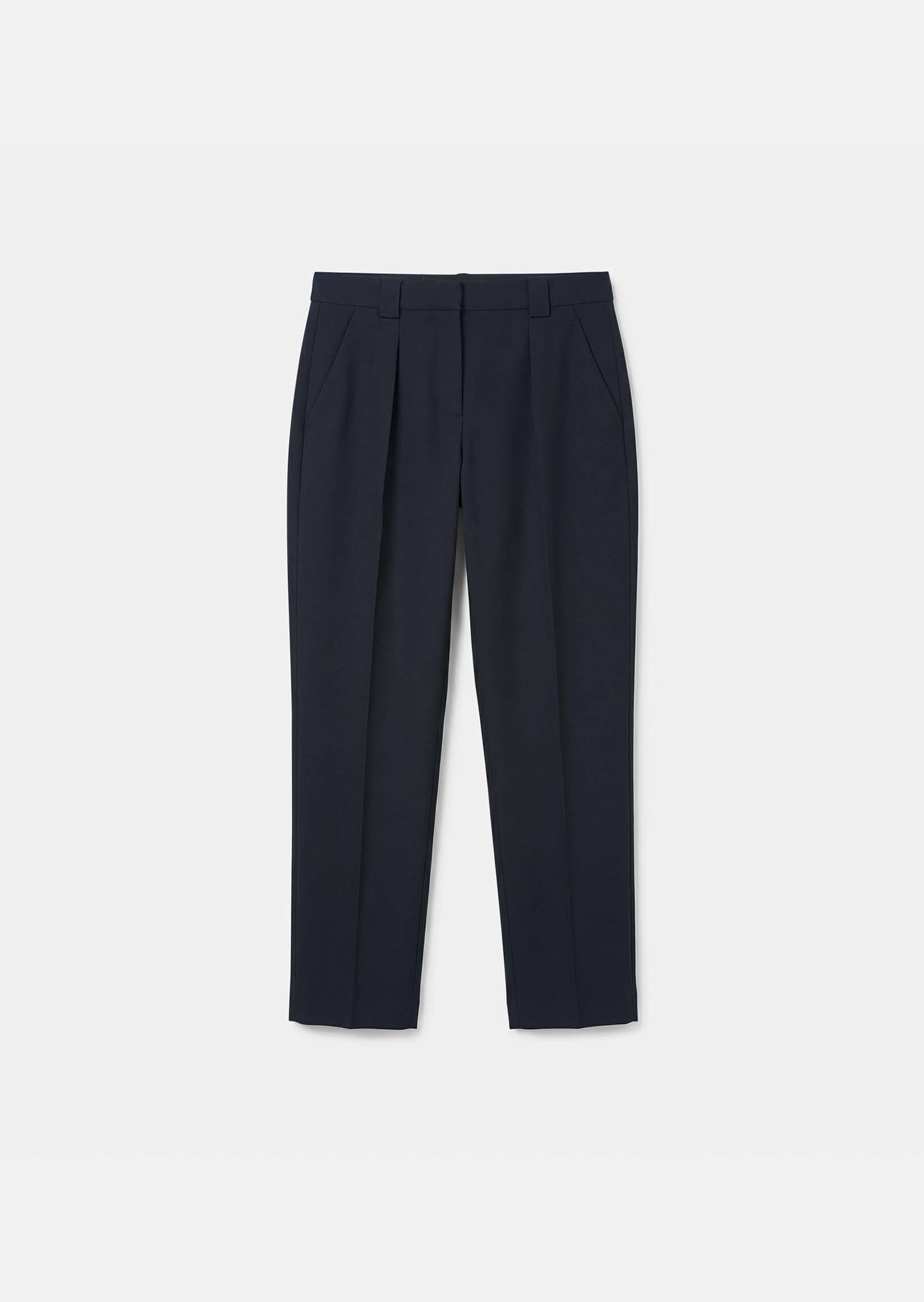 trousers in midnight blue powder-grain canvas