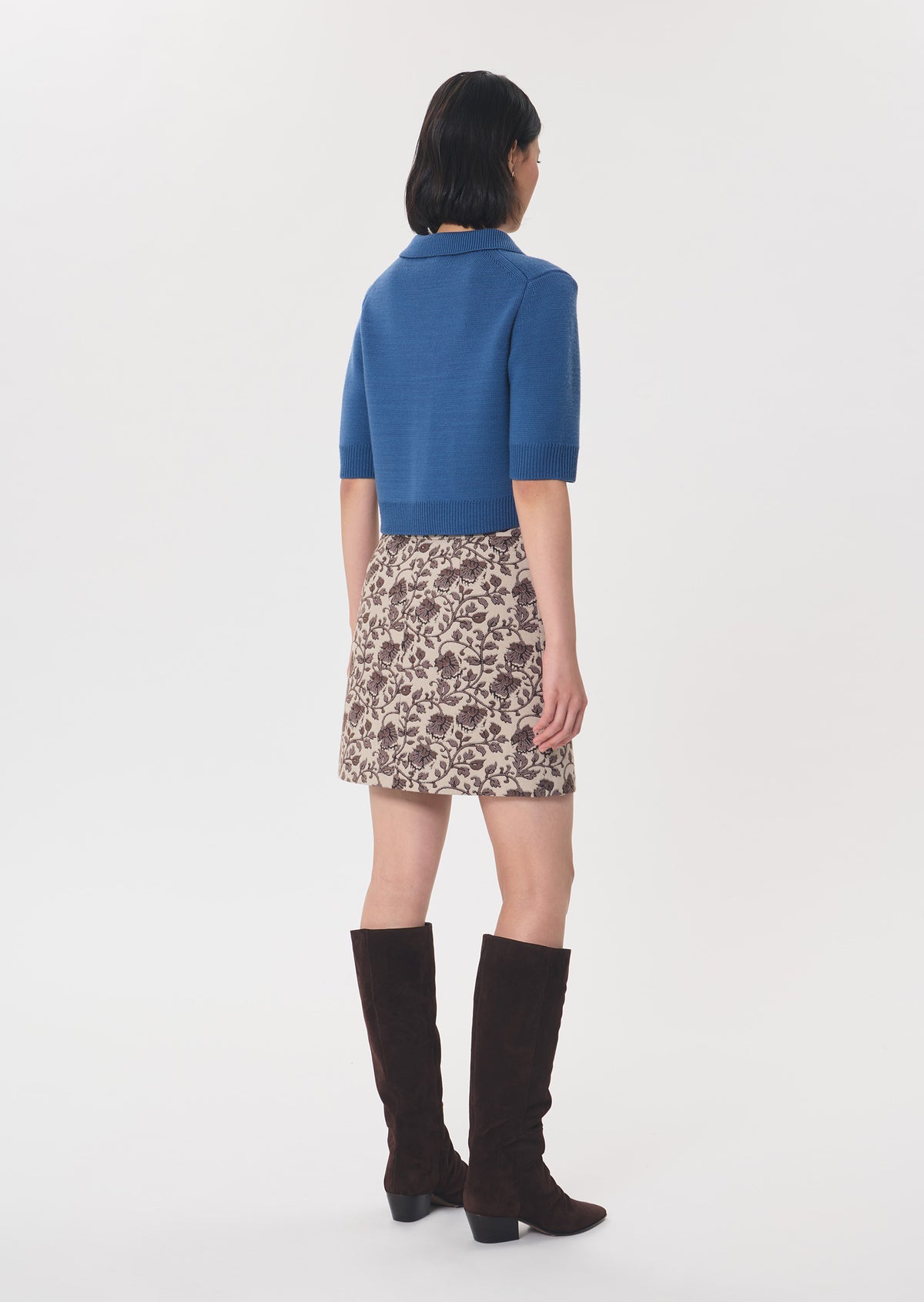 Jim skirt in off white cotton by Tara Jarmon