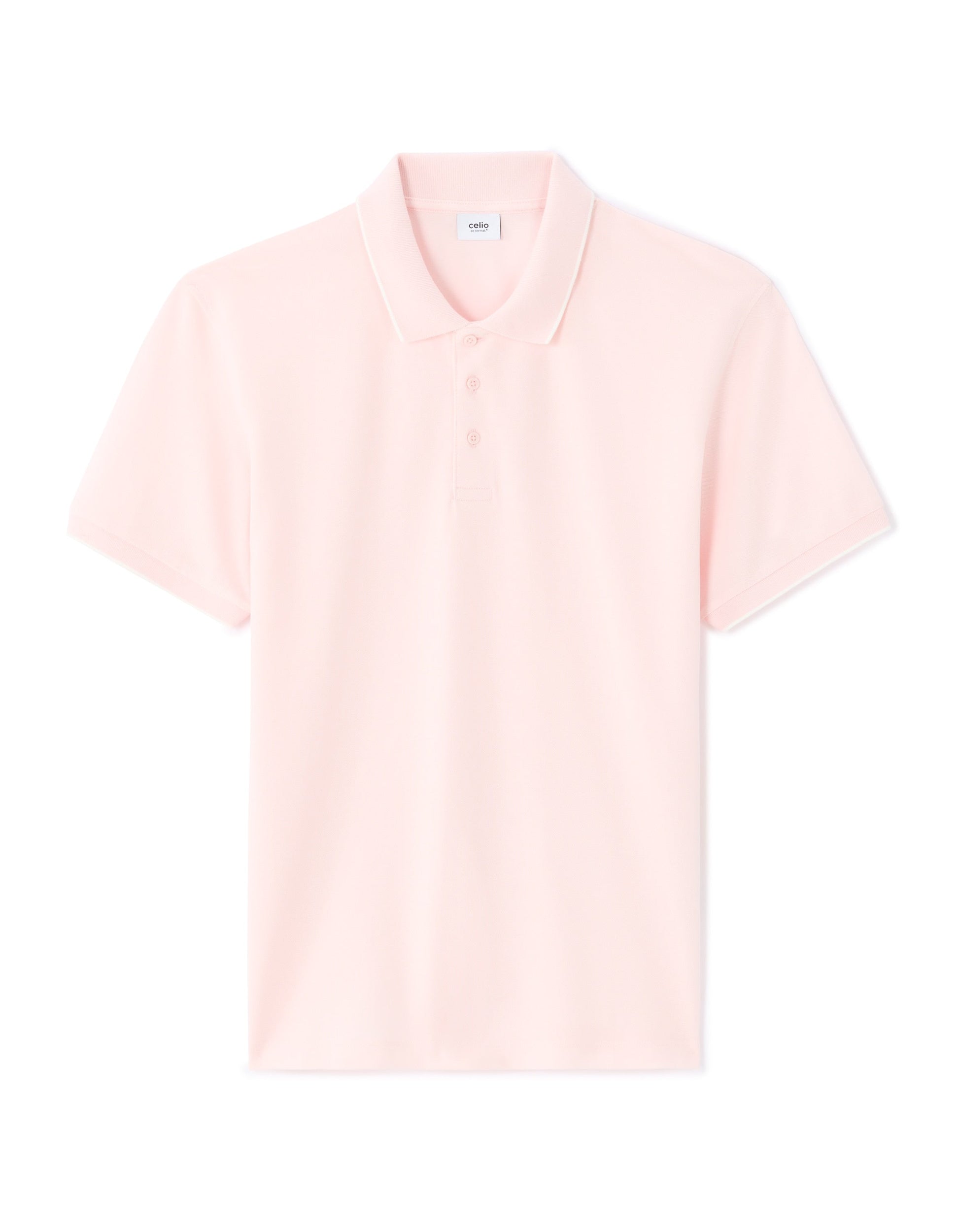 Regular Fit 100% Cotton pique Polo Shirt Celio
