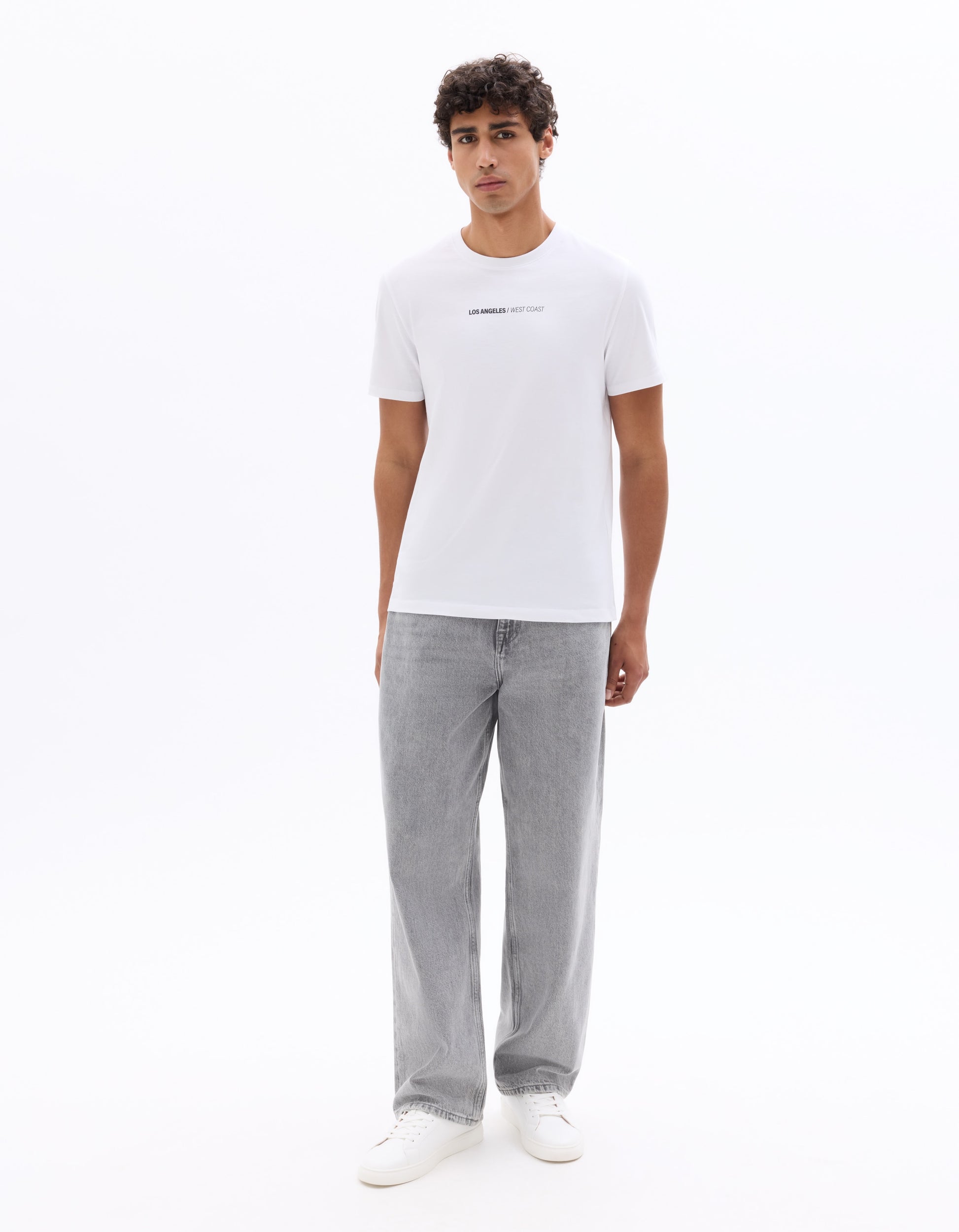 Celio Regular Fit Crew Neck T-shirt - 100% Cotton - White