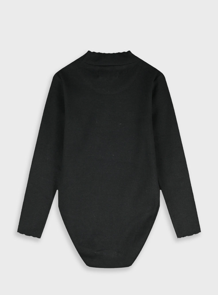 Cotton Girl Blouse - Black
