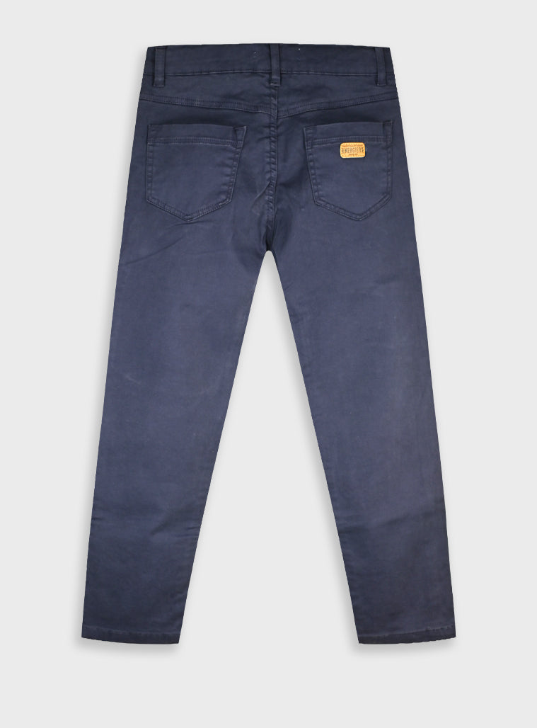 Cotton Boy Trousers - Navy
