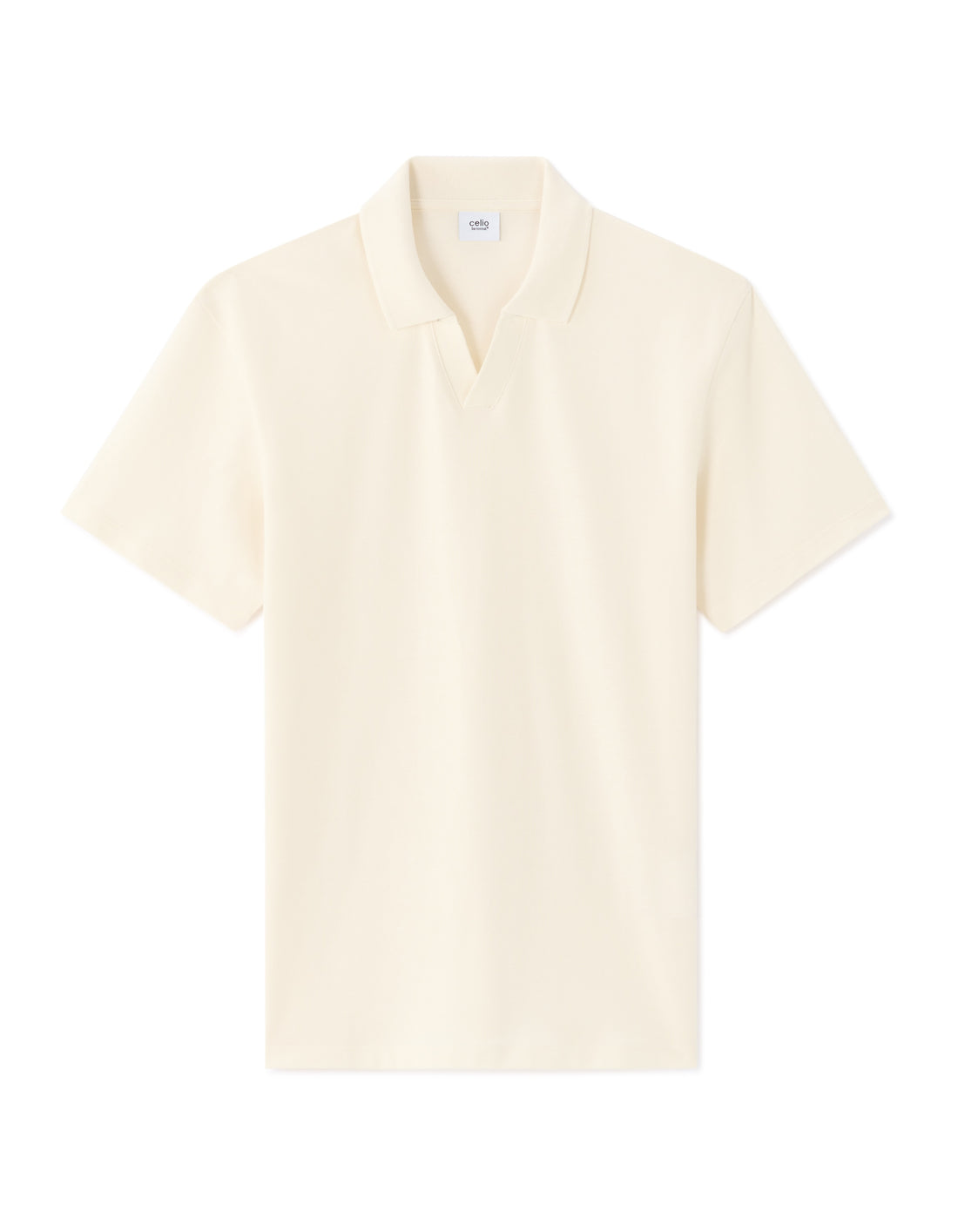 Celio Piqué Regular Fit Shark Collar Polo - White