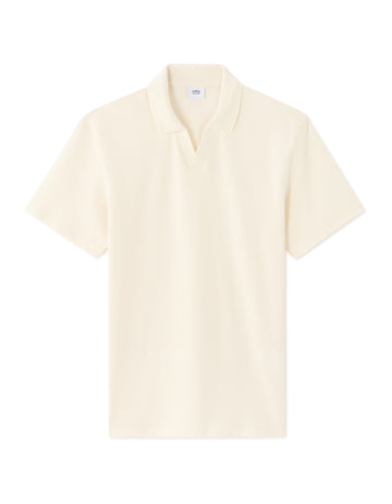 Celio Piqué Regular Fit Shark Collar Polo - White