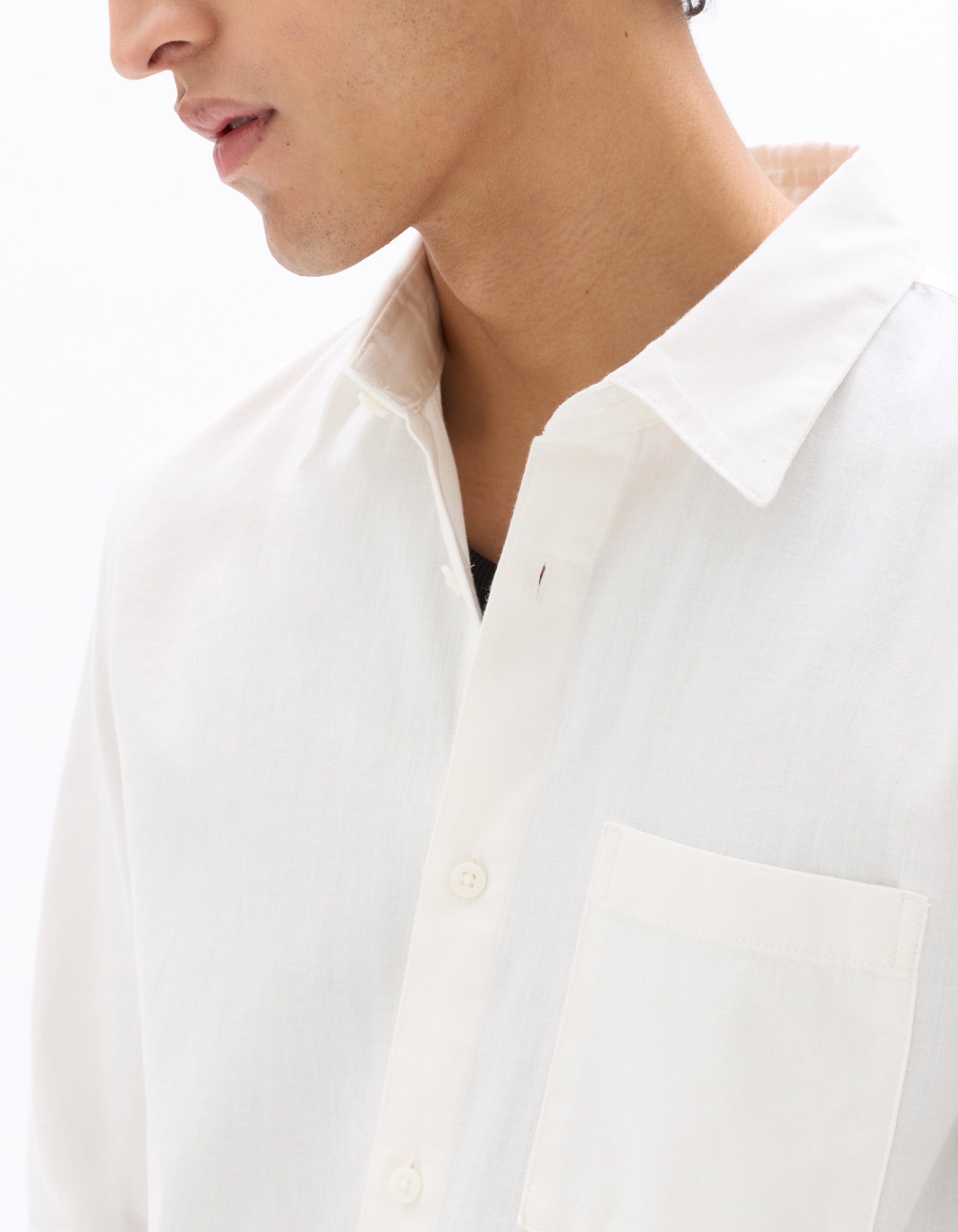 Celio Regular Fit 100% Cotton Denim Shirt - White