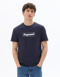 Celio Regular Fit Crew Neck 100% Cotton Daddy Print T-Shirt - Navy
