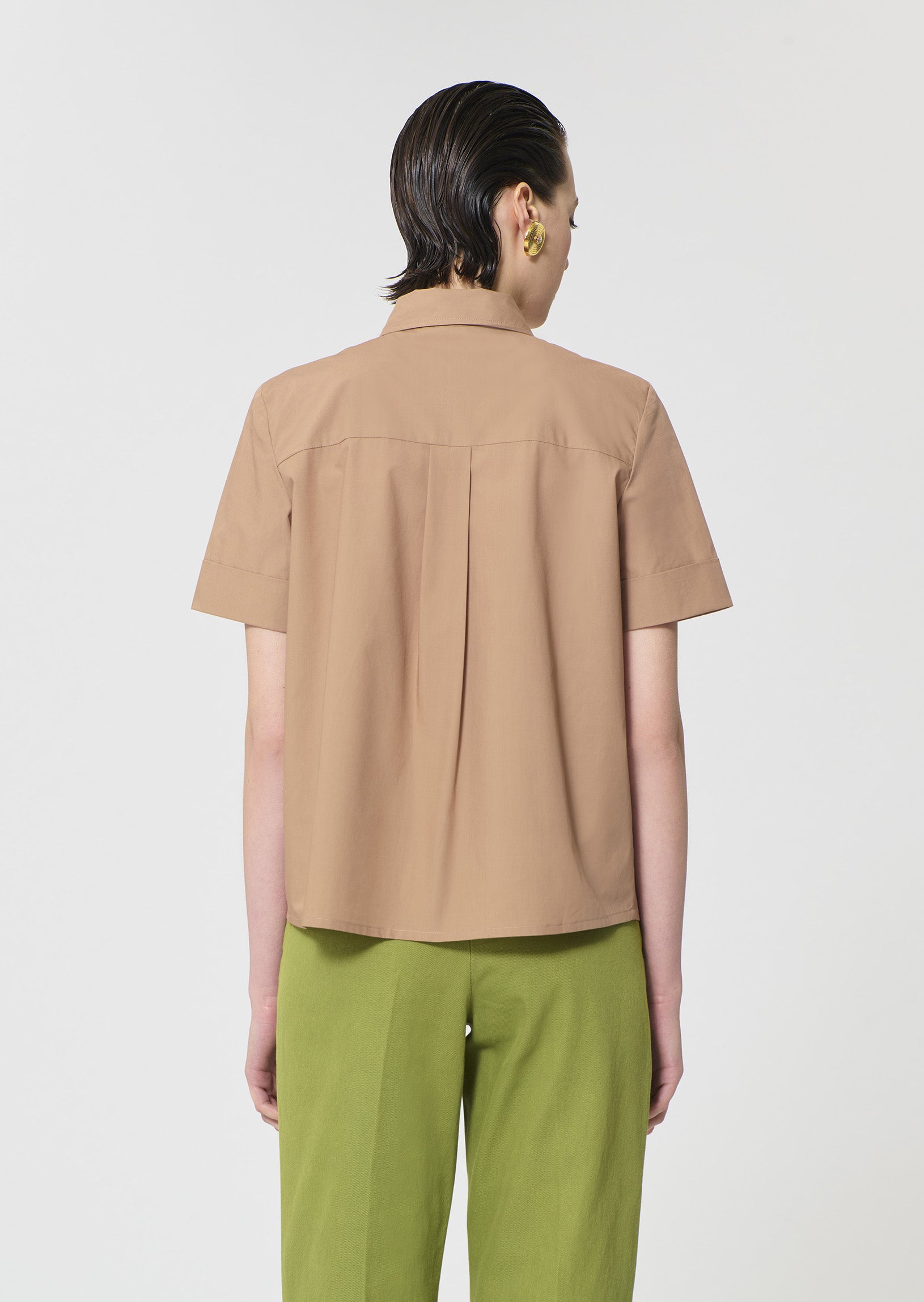 shirt in white poplin