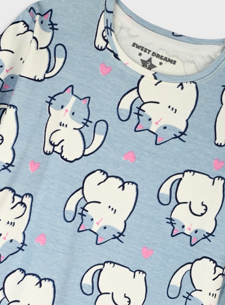 Cotton Girl Pyjamas - All Over Print