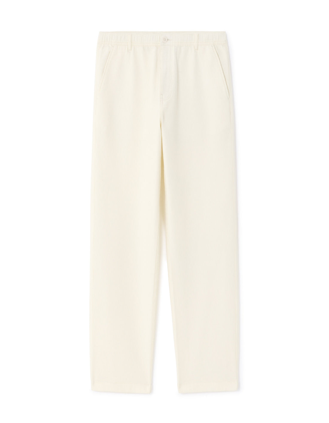 Straight-Leg 100% Cotton Honeycomb Pants Celio