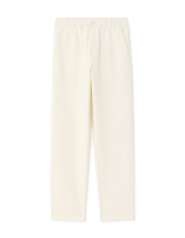 Straight-Leg 100% Cotton Honeycomb Pants