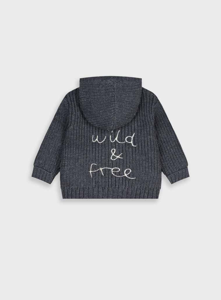 Children's Anthracite Cardigan For Boy