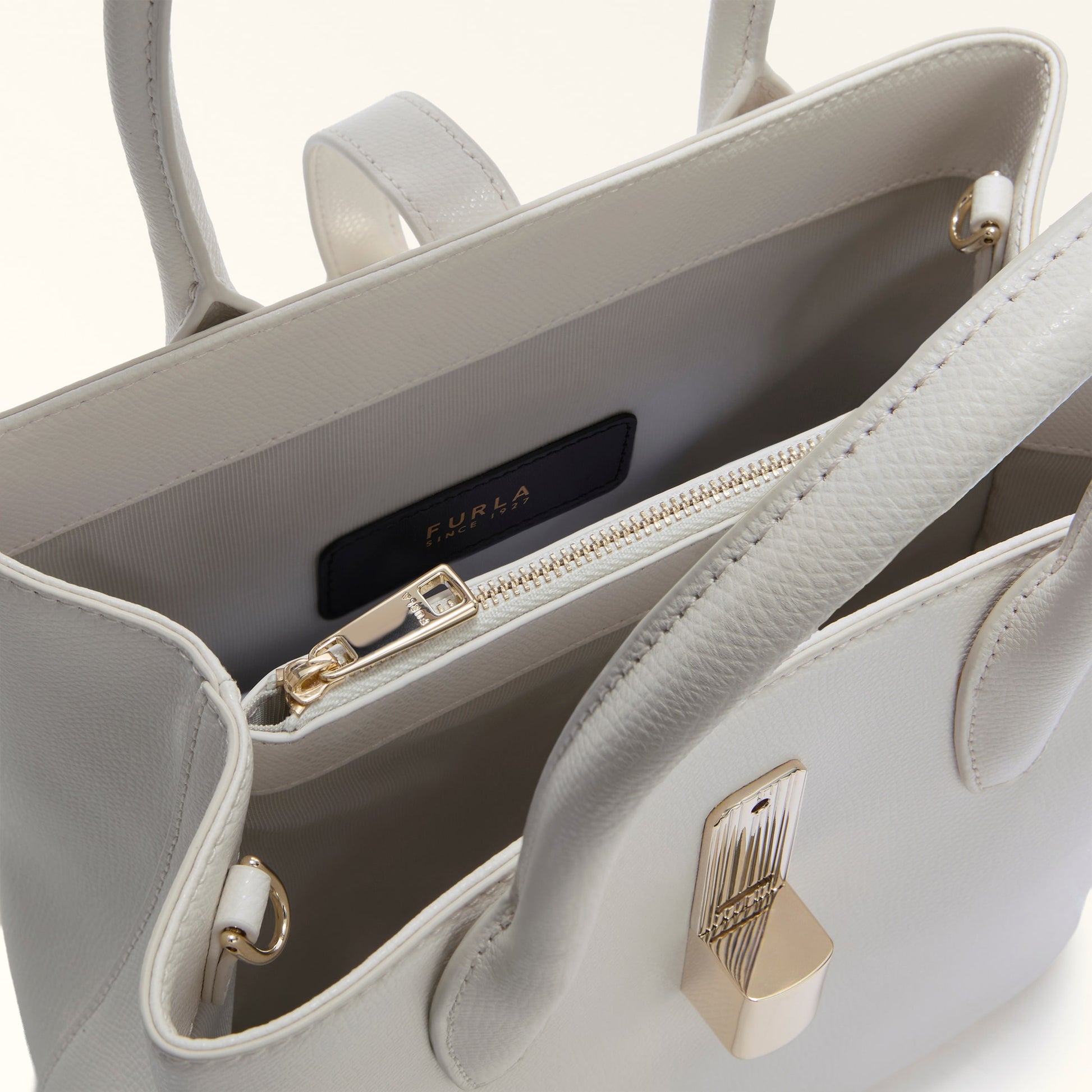Furla Goccia S Tote Base 22 in White - Bags 