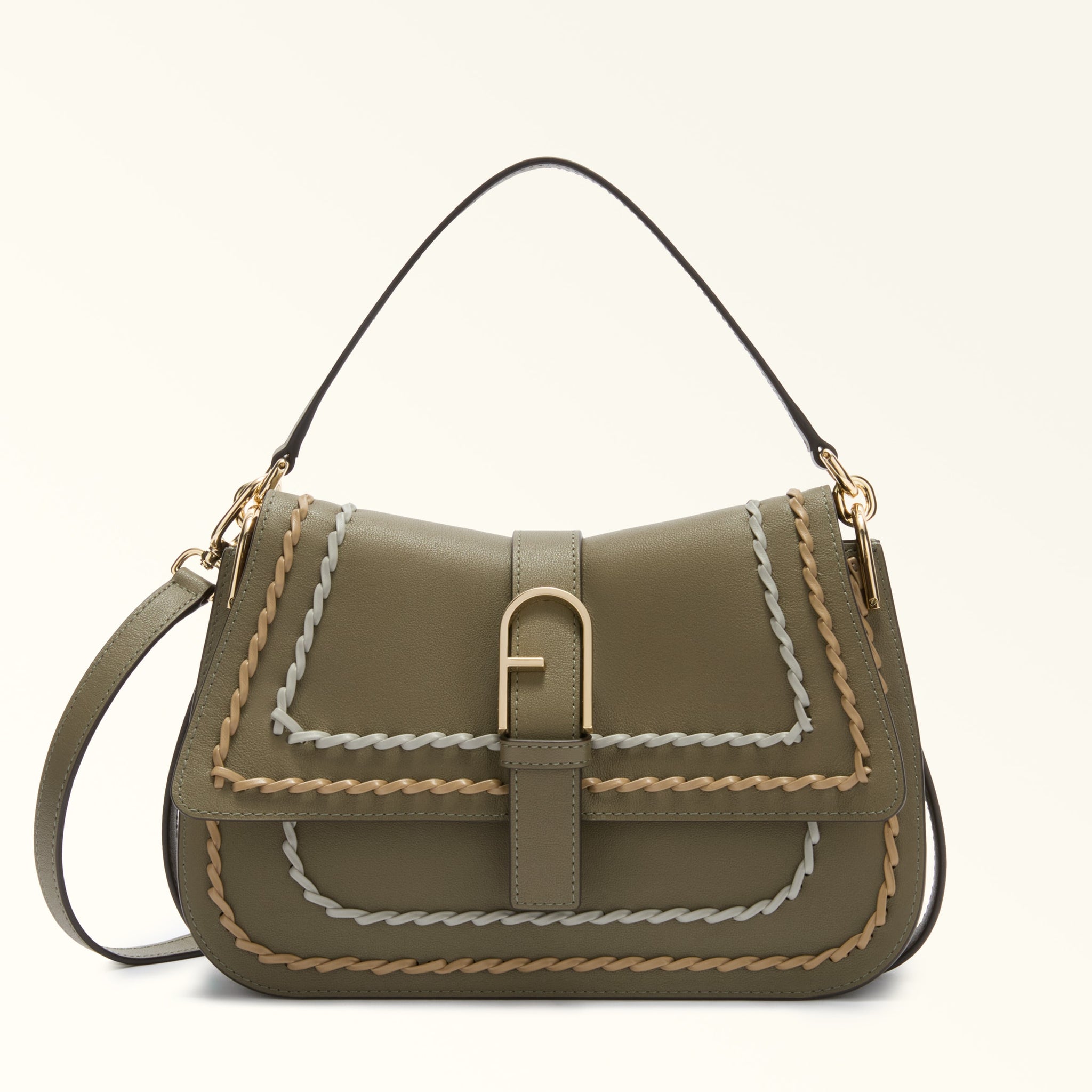 Top Handle Fow-Furla Flow Toni Sage