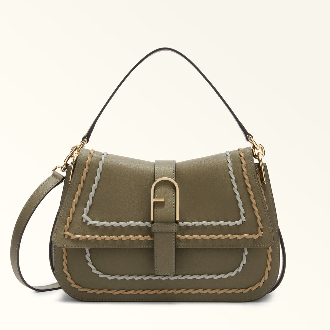 Top Handle Fow-Furla Flow Toni Sage