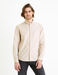 Beige Long Sleeves Shirt - Celio Lebanon
