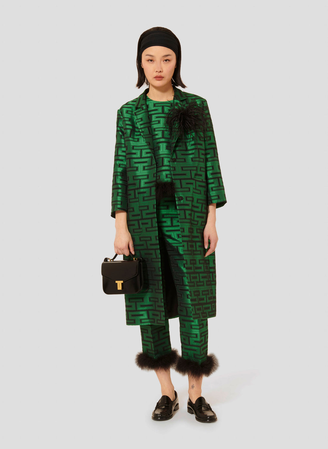 Martin Green With Graphic Print Coat by Tara Jarmon Lebanon