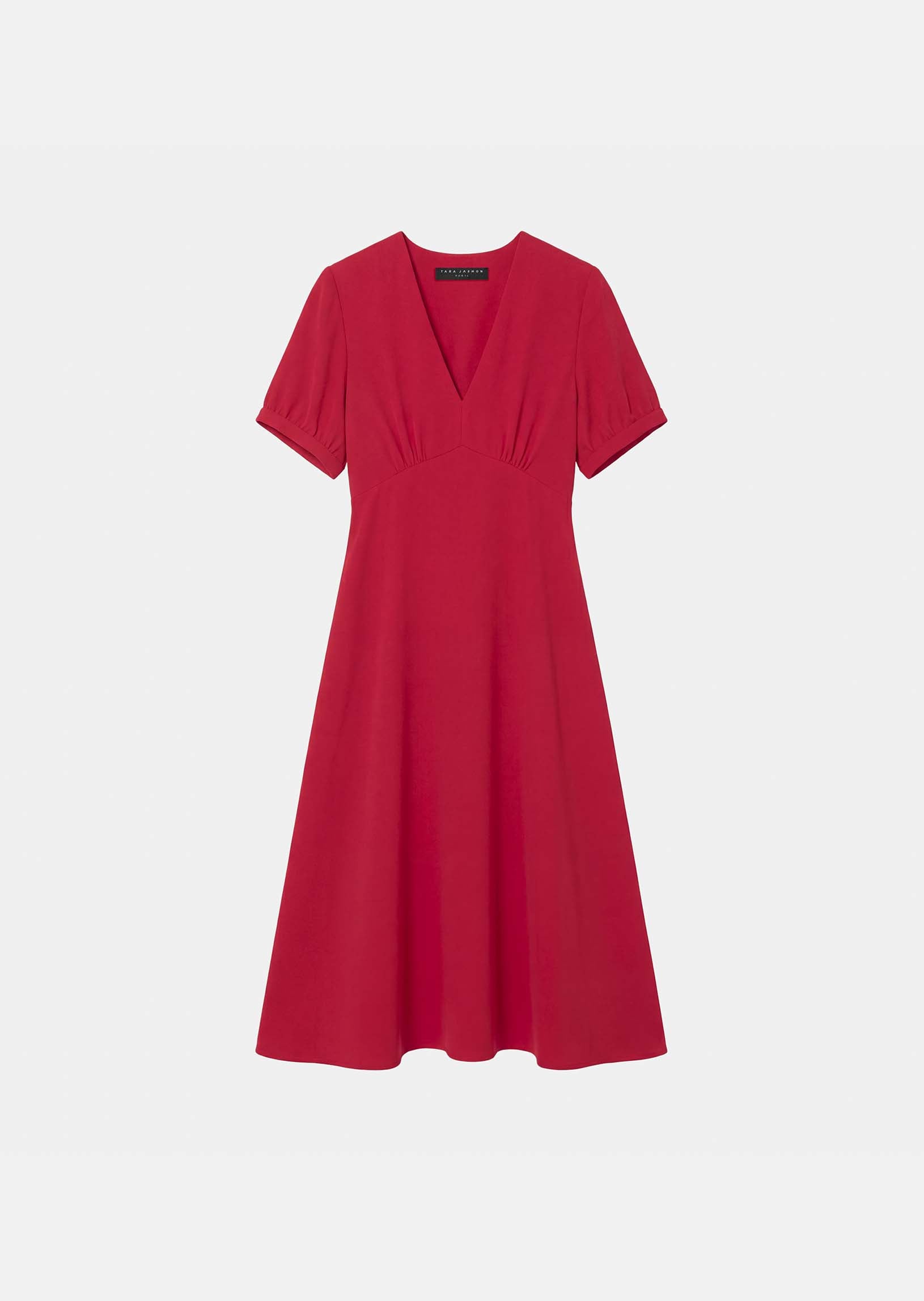 dress in midnight blue fluid crepe