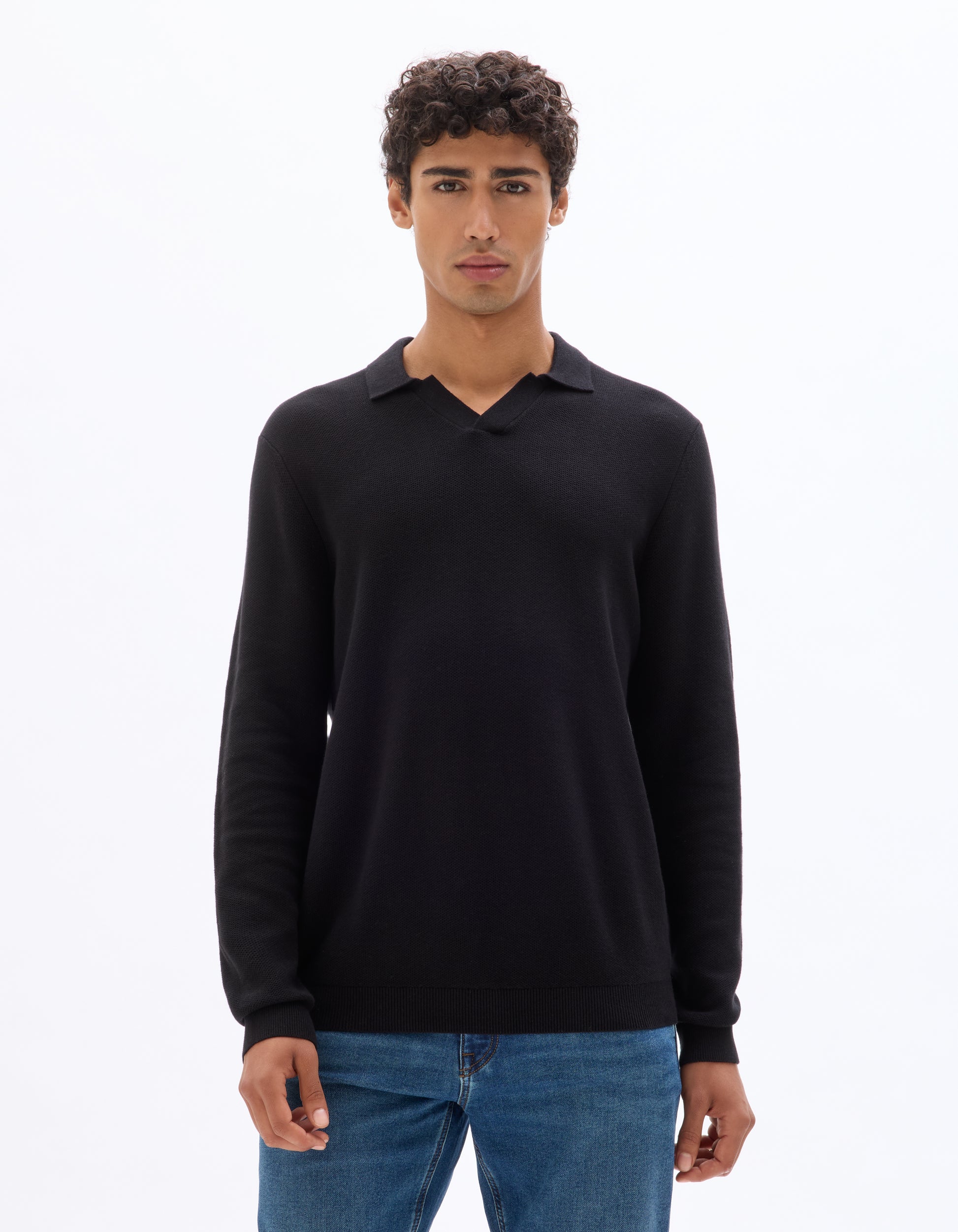 Black Crew Neck Jumper - Celio Lebanon