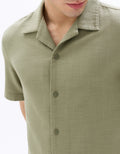 Textured Regular Fit 100% Cotton Short-Sleeve Shirt Celio
