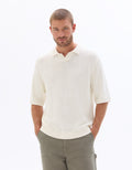 Celio Cotton Short-Sleeved Polo - White