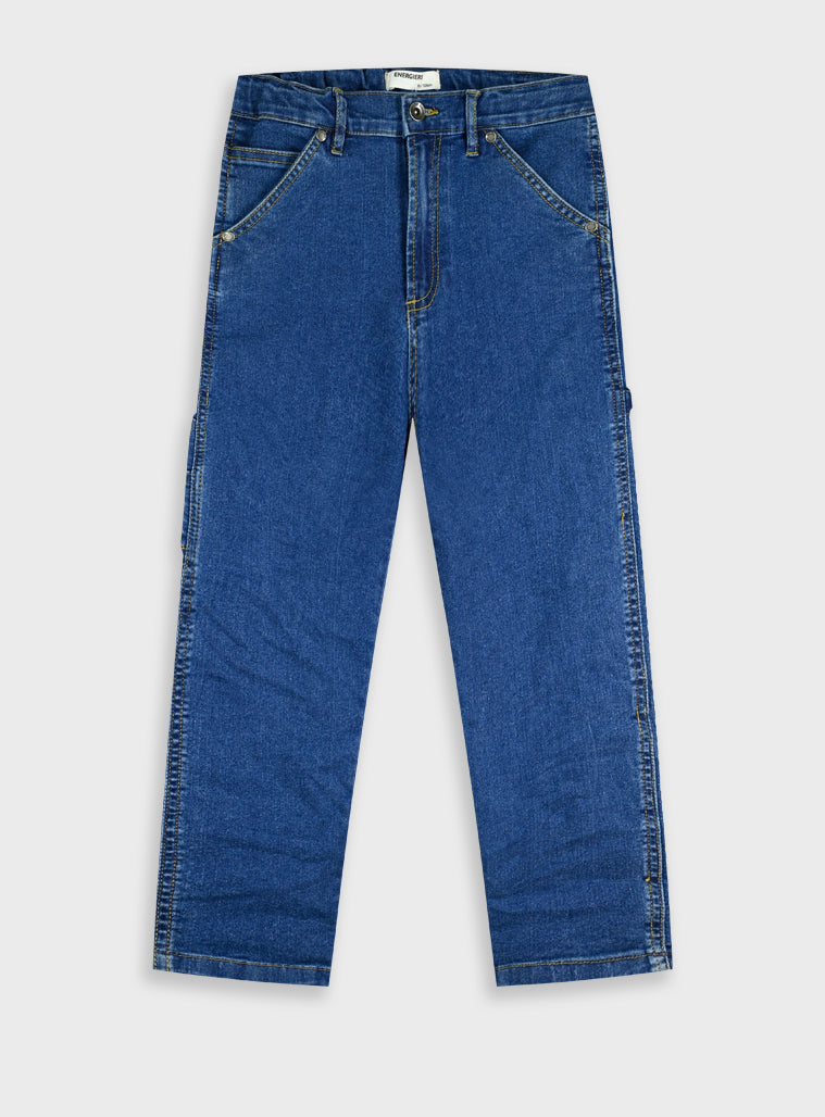 Cotton Boy Trousers - Blue Denim