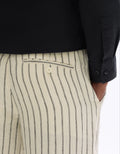 Striped 100% Linen Pants Celio