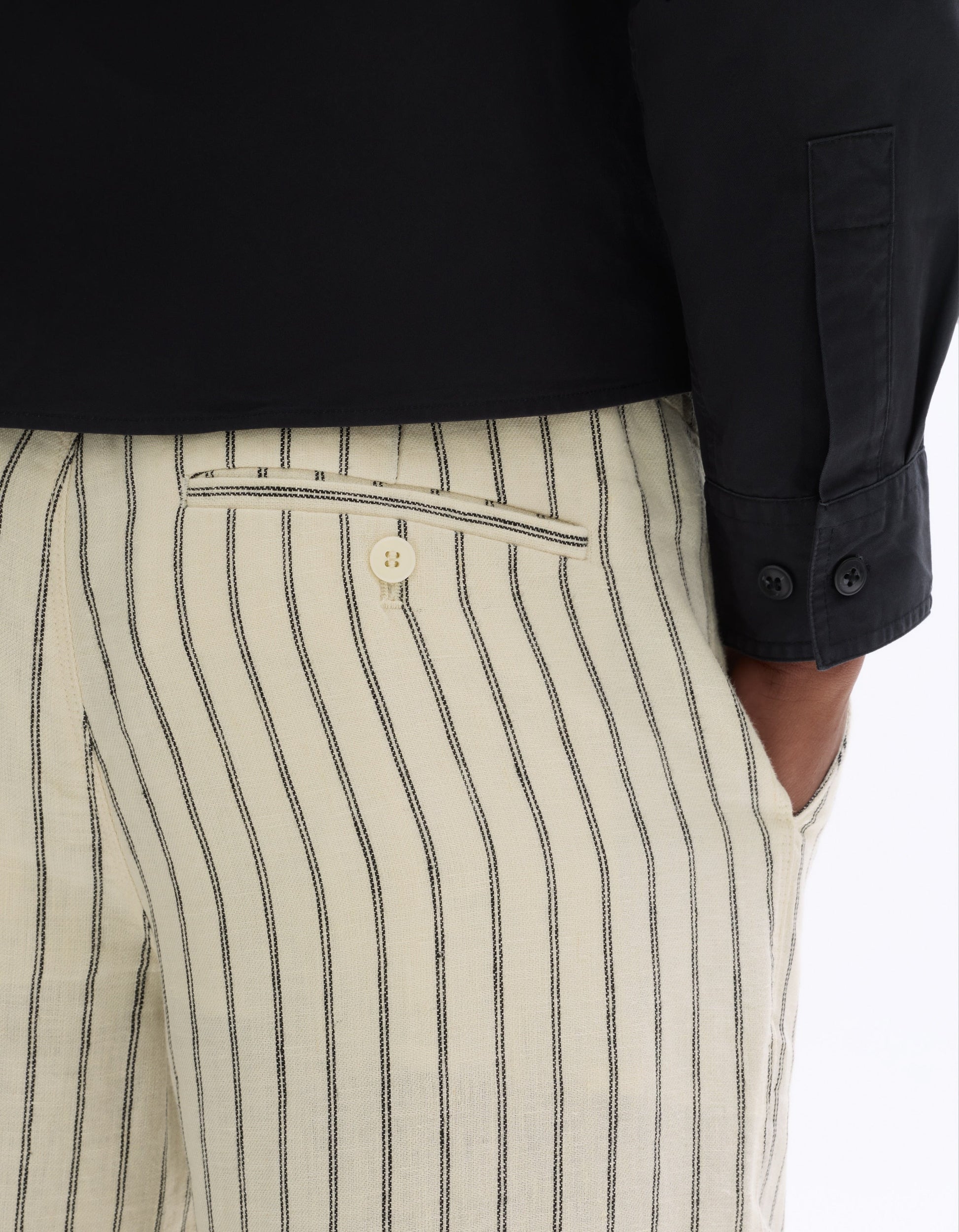 Striped 100% Linen Pants Celio