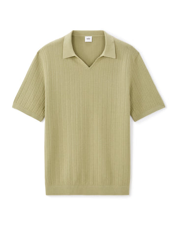 Celio Regular Fit 100% Cotton Knit Polo Shirt - Green
