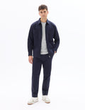 Celio All-Day Slim Fit Cropped 7/8 Solid Navy Pants - Navy