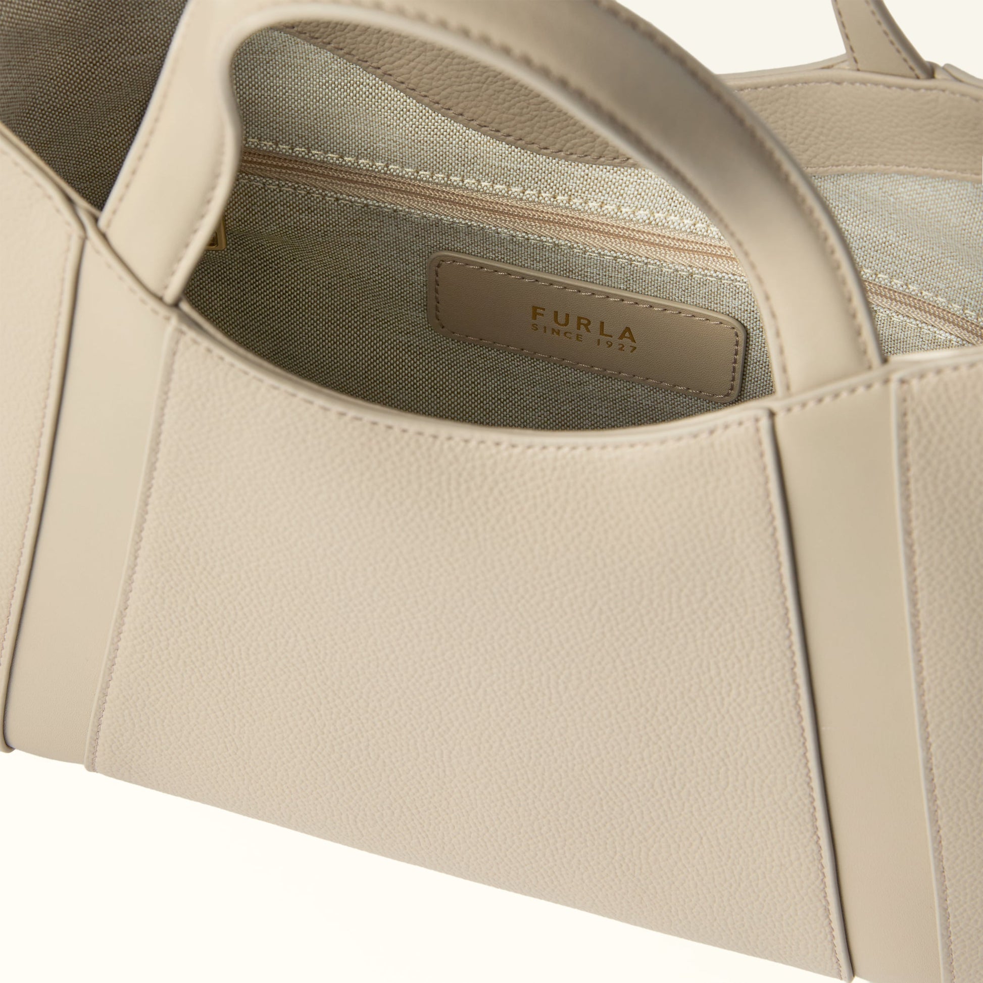 Furla Goccia S Tote in White - Bags 