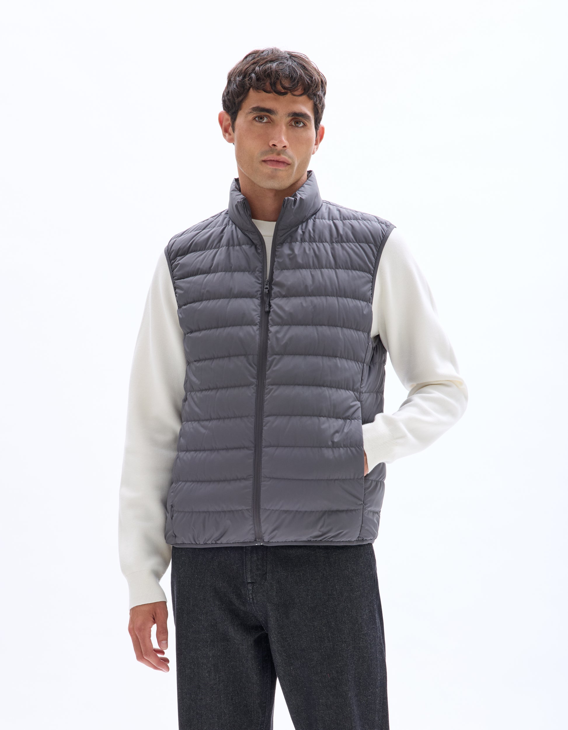 Dark Grey Puffy Jacket - Celio Lebanon