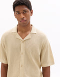 Celio Cotton Short-Sleeved Polo - Beige