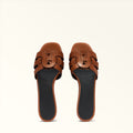 Furla Cilindro Mule Sandal T.50 in Brown - Shoes 
