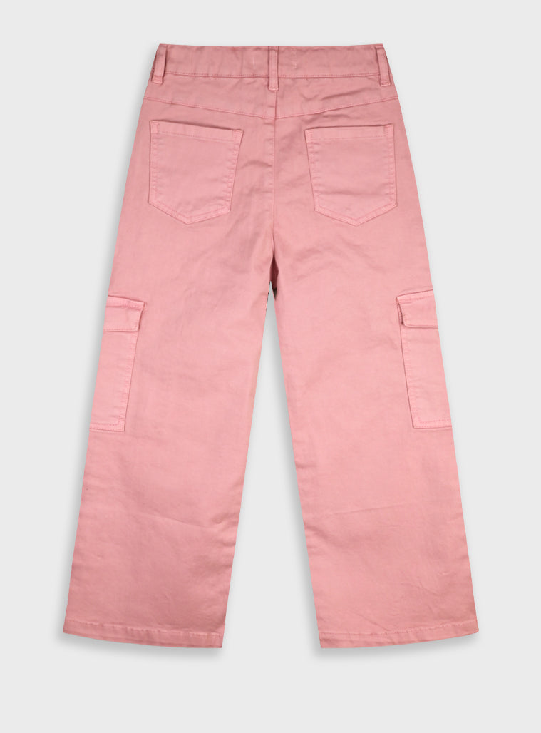 Cotton Girl Trousers - Rose Petal
