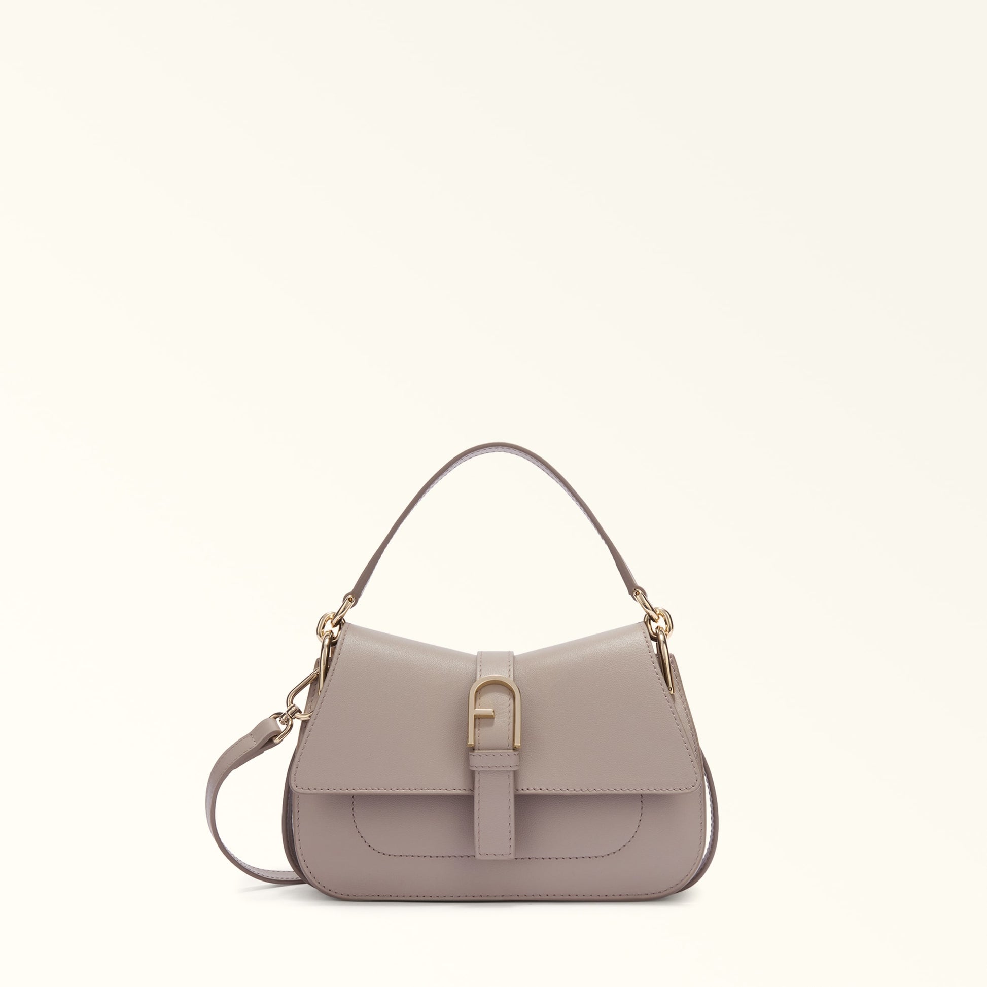 Furla Flow Mini Top Handle in White - Bags 