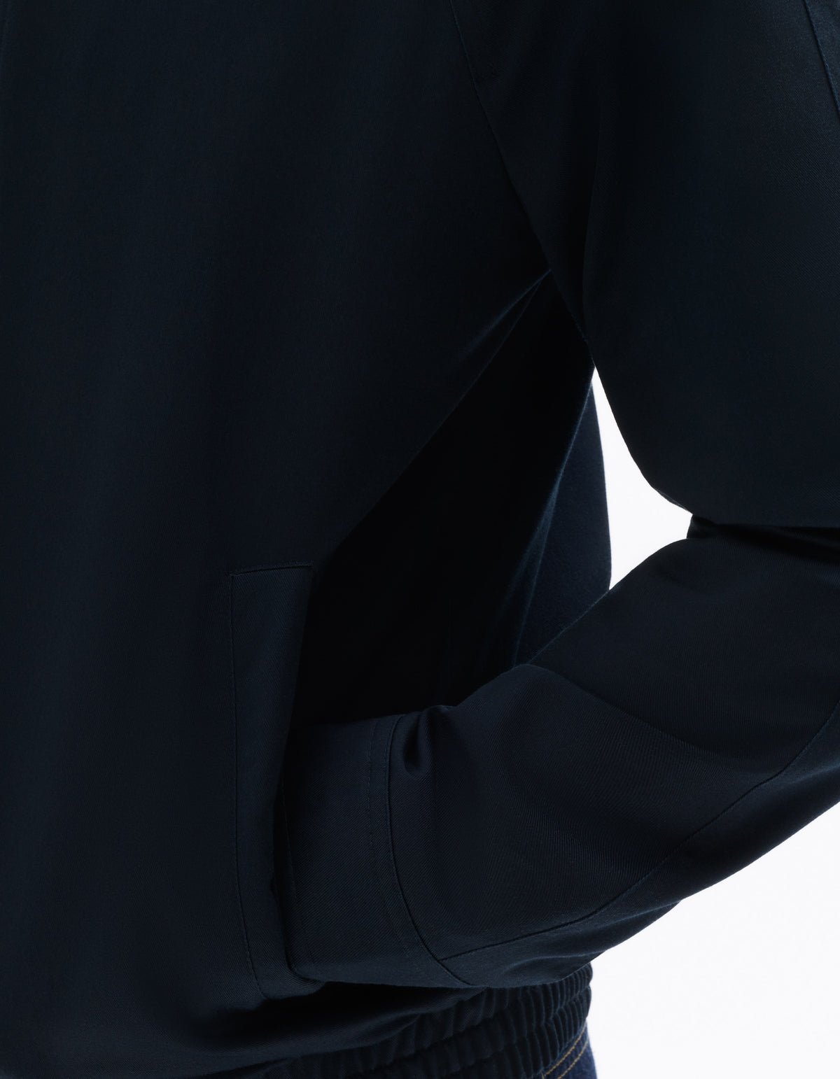 Celio Navy Blue Zip-Up Stand-Up Collar Jacket - Navy