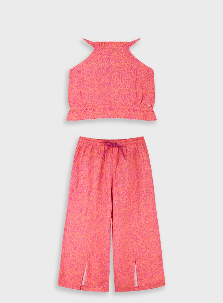 Pink Set(Blouse,Culot?es) for Girls