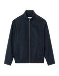 Celio Navy Blue Zip-Up Stand-Up Collar Jacket - Navy