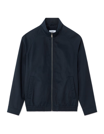 Celio Navy Blue Zip-Up Stand-Up Collar Jacket - Navy