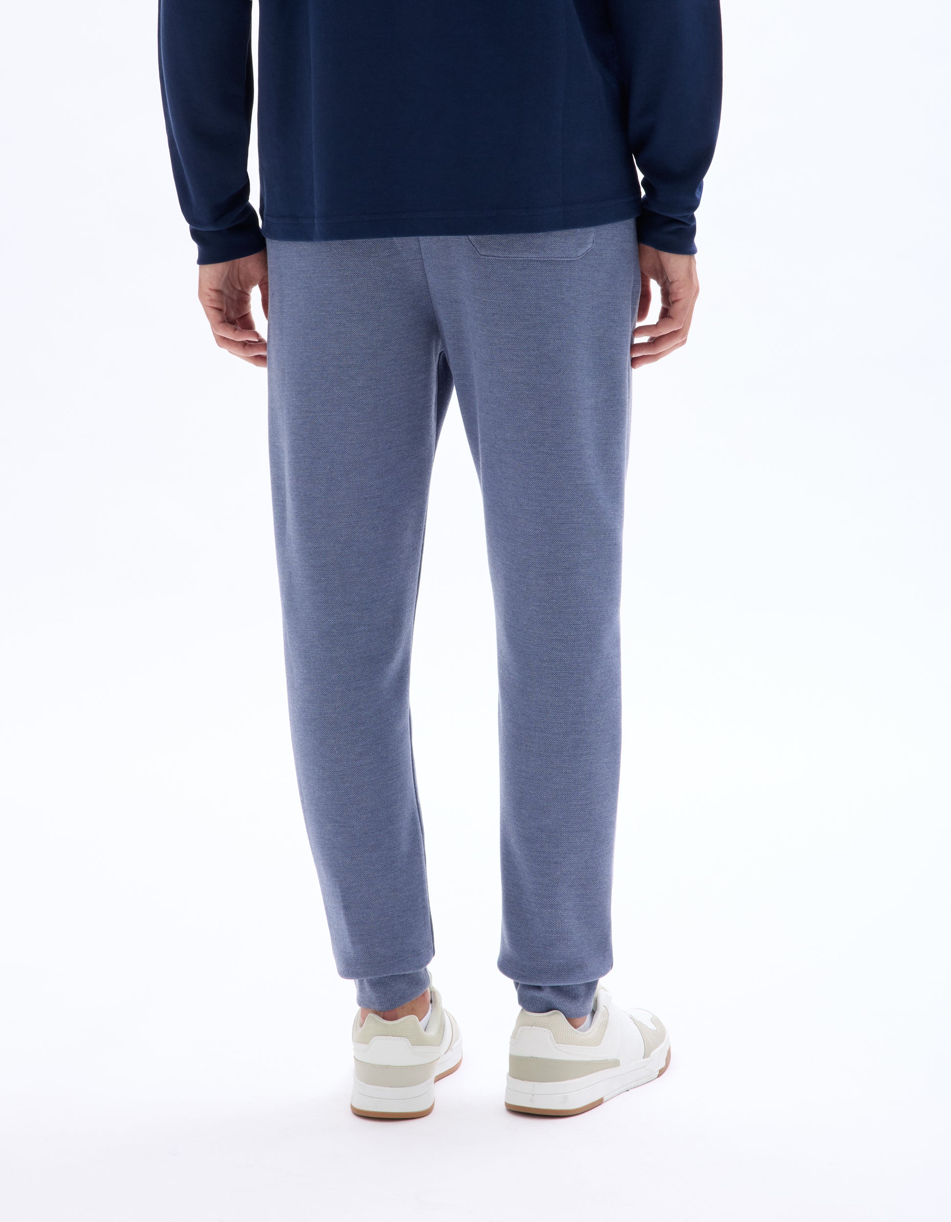Heather Grey Blue Jog Pants - Celio Lebanon