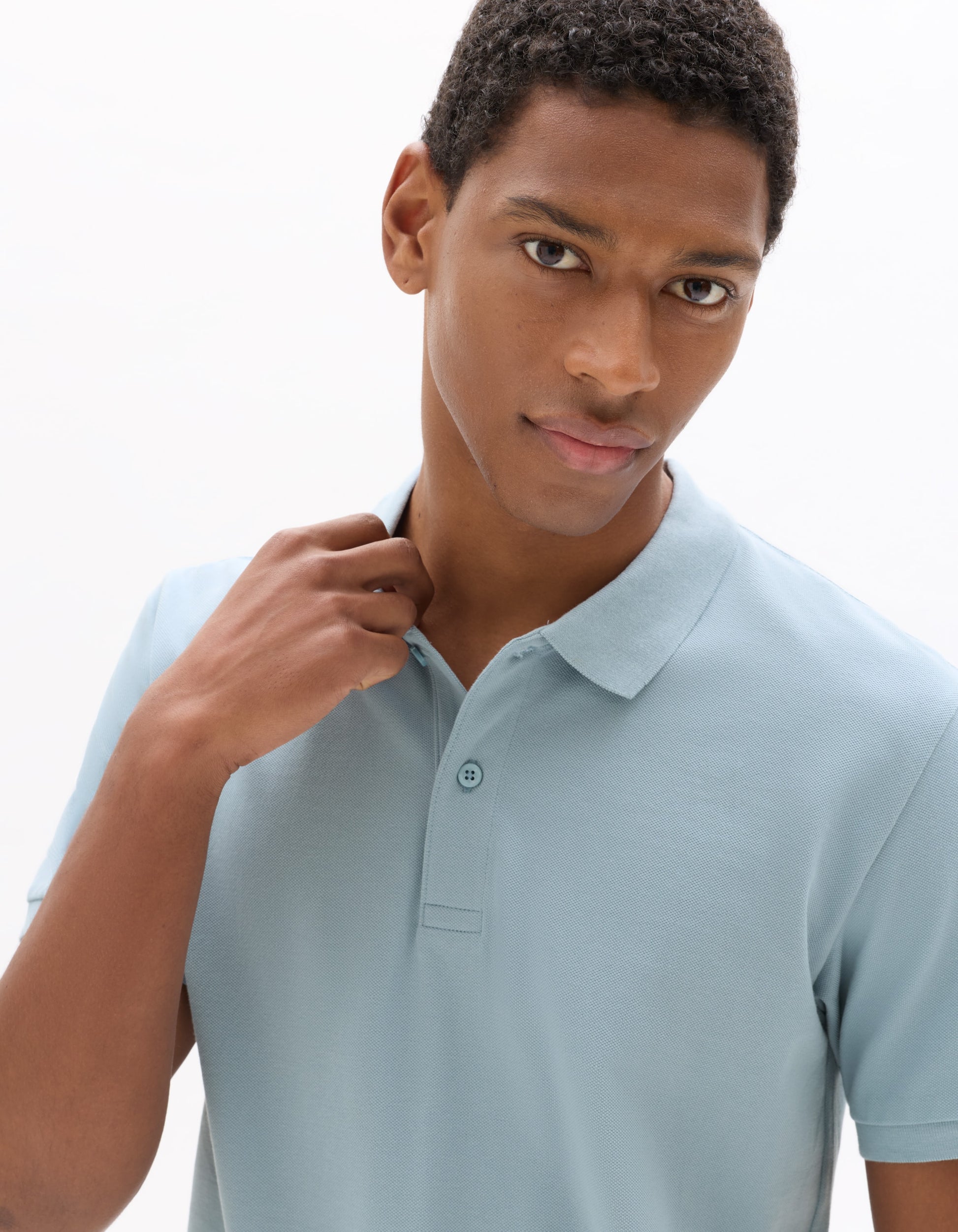 Blue Dusty  Short sleeves Polo for men