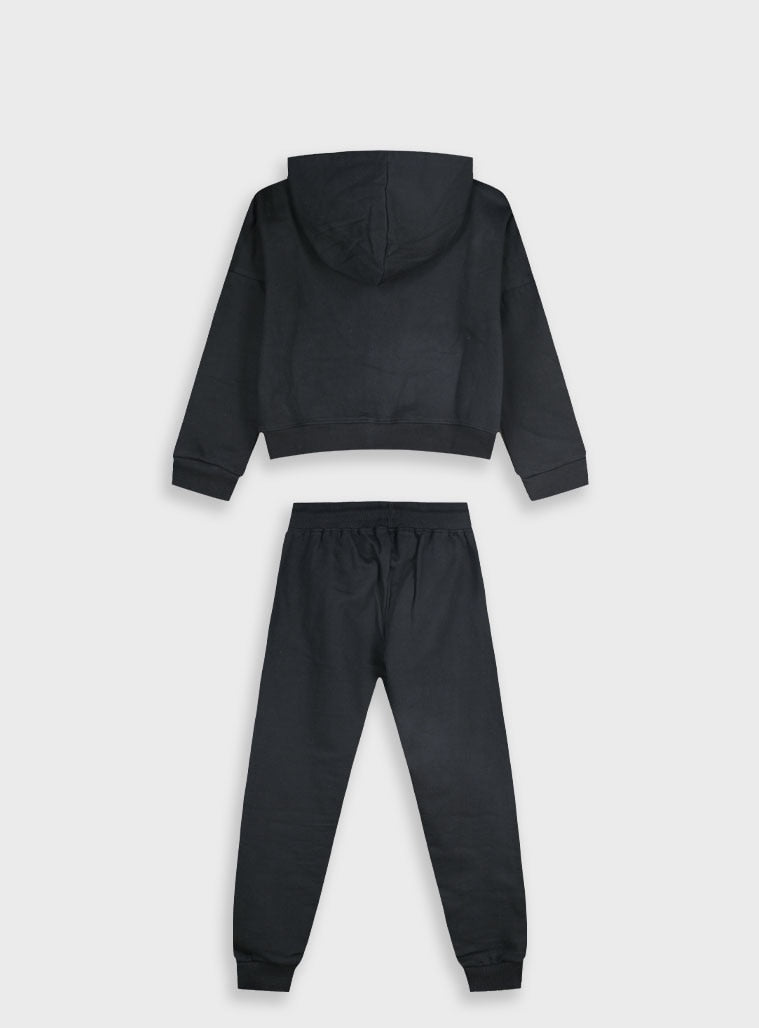 Black Tracksuit(Cardigan,Trousers) for Girls